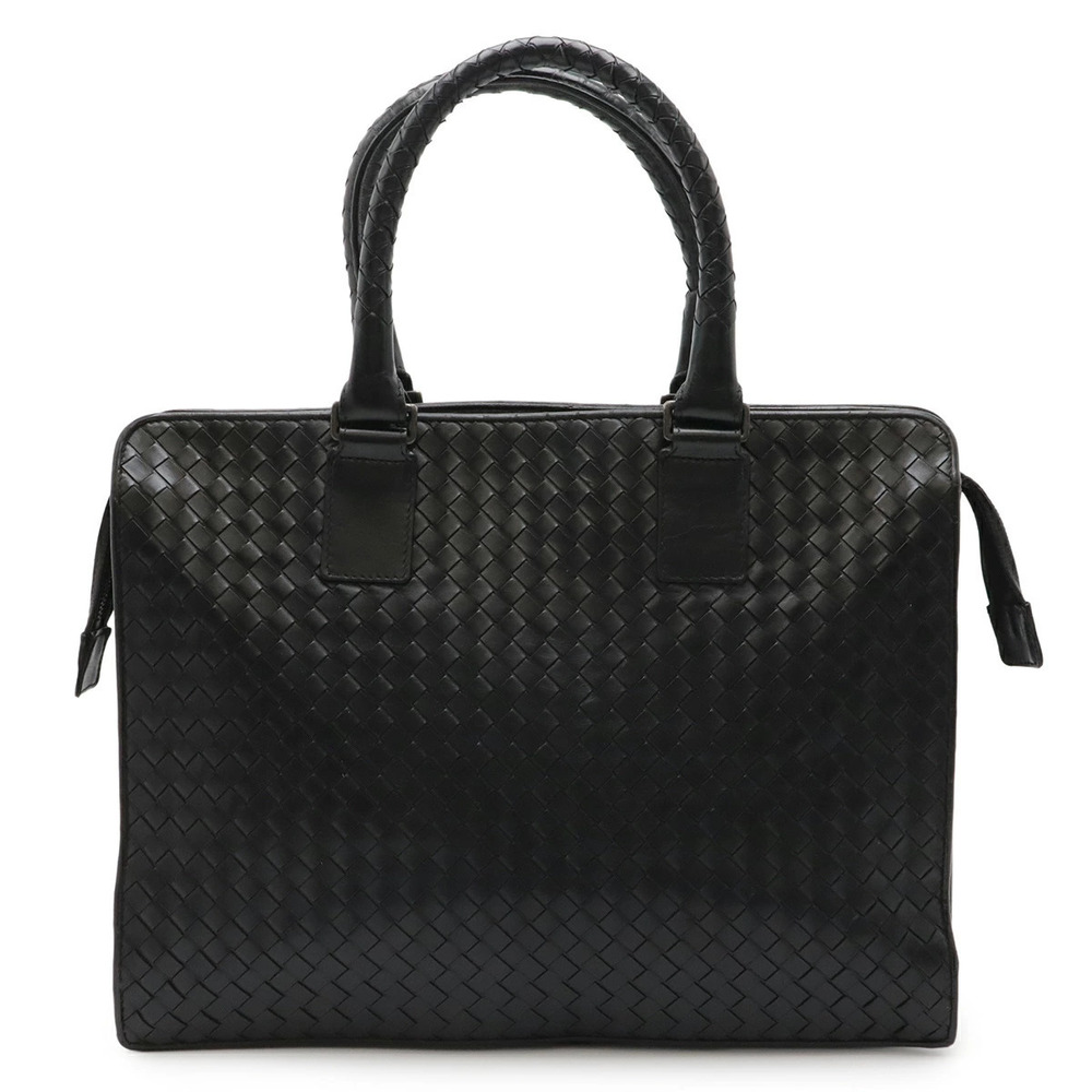 BOTTEGA VENETA Intrecciato Business Bag Briefcase Leather Black